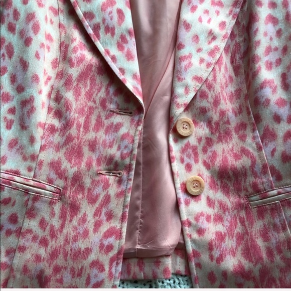 MOSCHINO jeans pink leopard blazer - Picture 7 of 11